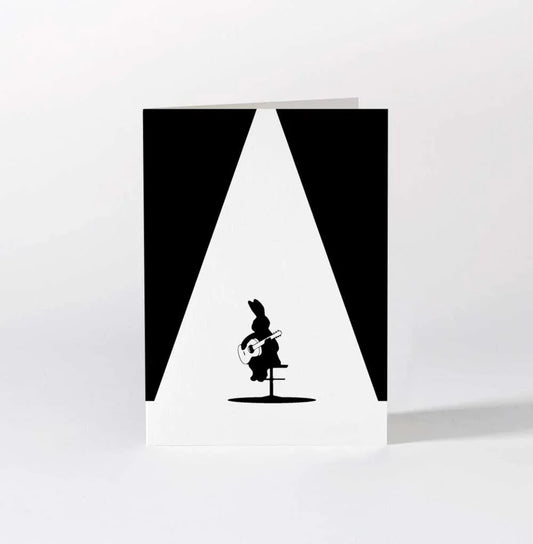 HAM Guitar Rabbit Card - Laywine's