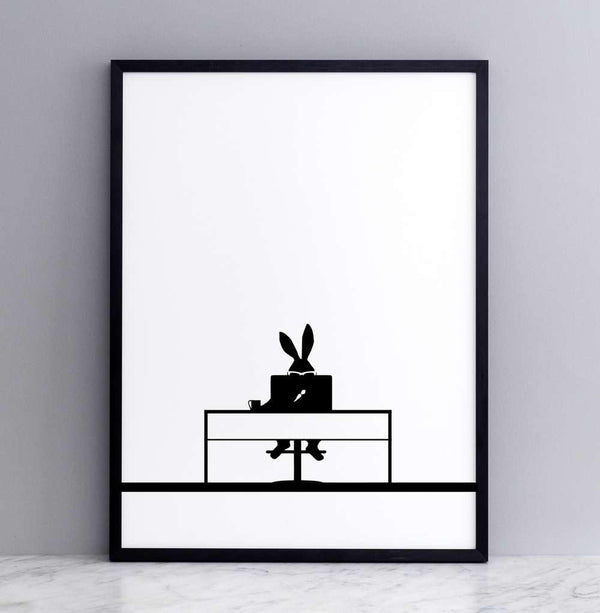 HAM Working Rabbit Print - Laywine's