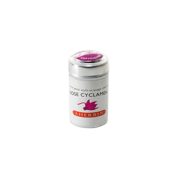 Herbin Rose Cyclamen Tin of 6 Cartridges - Laywine's