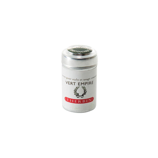 Herbin Vert Empire Tin of 6 Cartridges - Laywine's