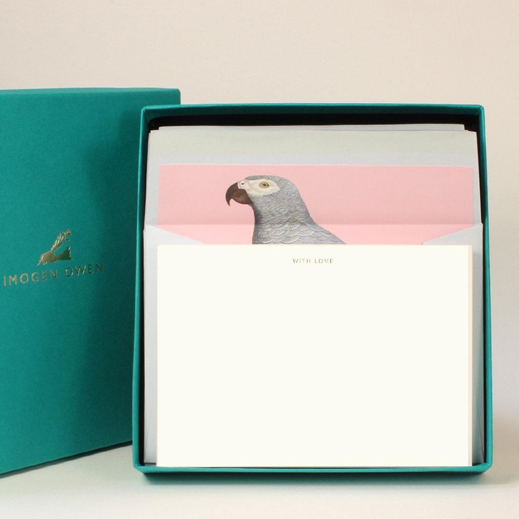 Imogen Owen Boxed Luxury Correspondence Parrot With Love - Laywine's