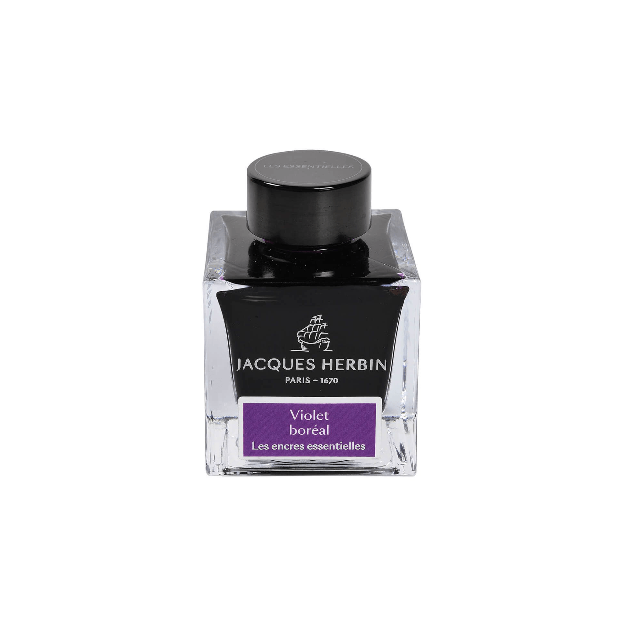 Jacques Herbin Violet Boréal Ink Bottle 50ml - Laywine's