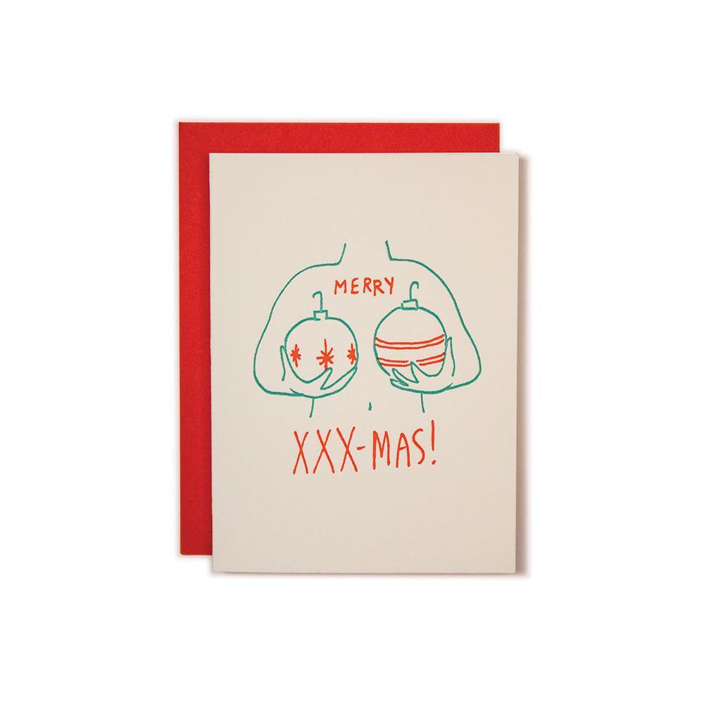 Ladyfingers Letterpress Merry XXX-Mas Card - Laywine's