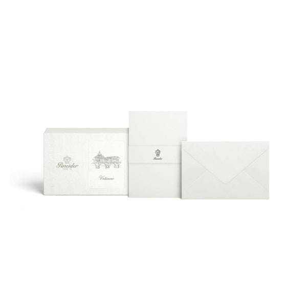 Pineider Vaticano Box of 12 Cards and Envelopes Form. 9 White - Laywine's
